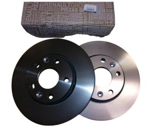 Front Brake Disc Set 402067816R Renault Express 280x24 Vented Genuine New