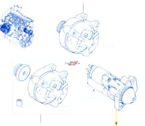 Starter Motor 2330000Q0F Renault Laguna 3, Scenic 3, Megane 3 New Genuine